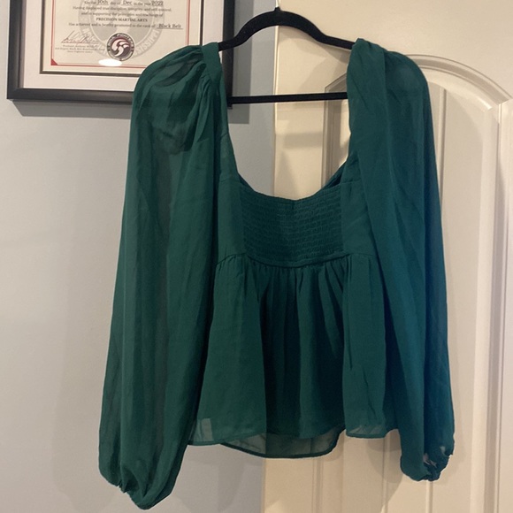Green Abercrombie and Fitch blouse - Picture 4 of 4